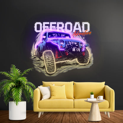 Offroad Adventure Dark Car Led Neon Sign Light Custom Led Signs