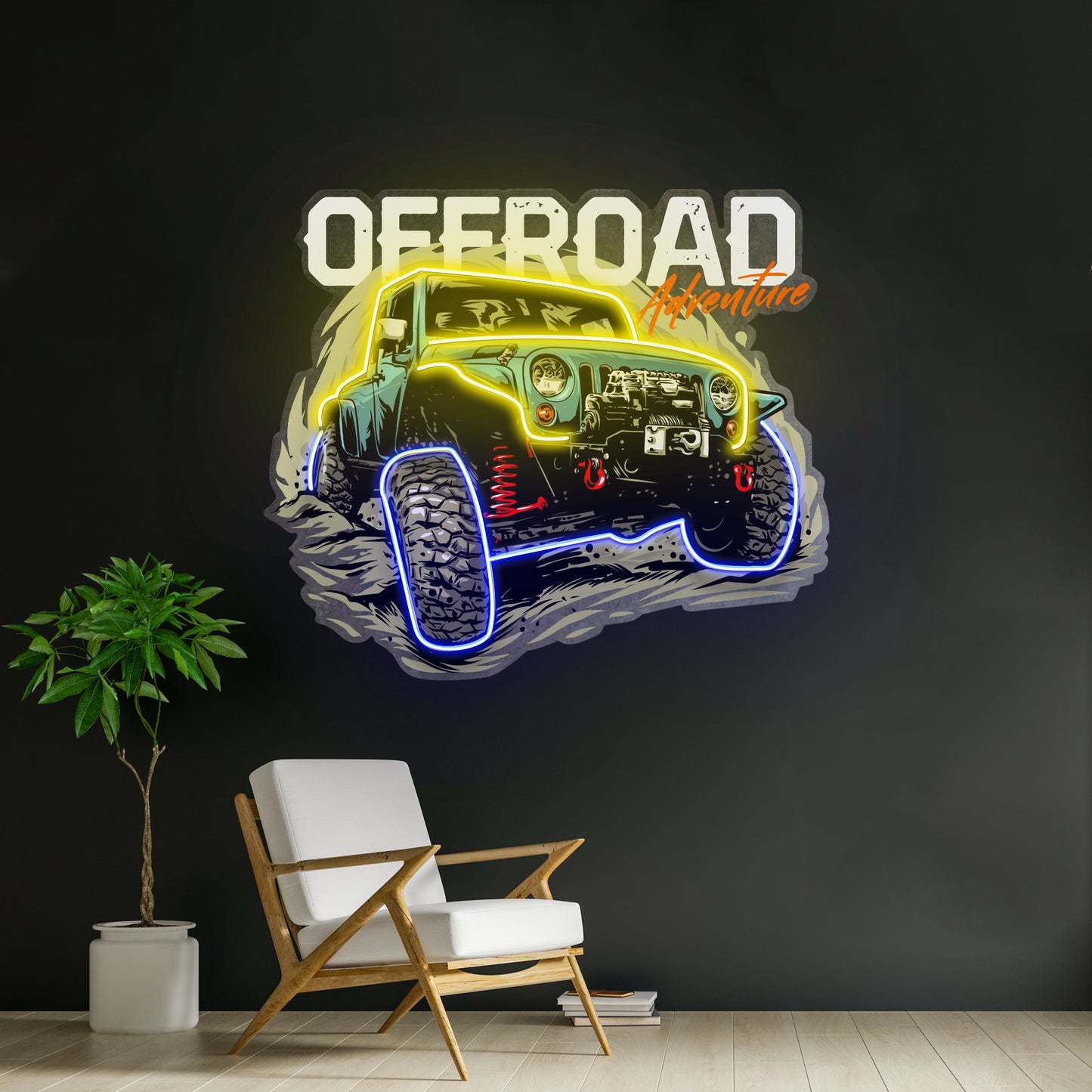 Offroad Adventure Dark Car Led Neon Sign Light Custom Led Signs