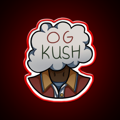 Og Kush Hemp Inspired Green Leaf Led Neon Sign Rgb Color - LED neon sign view 10