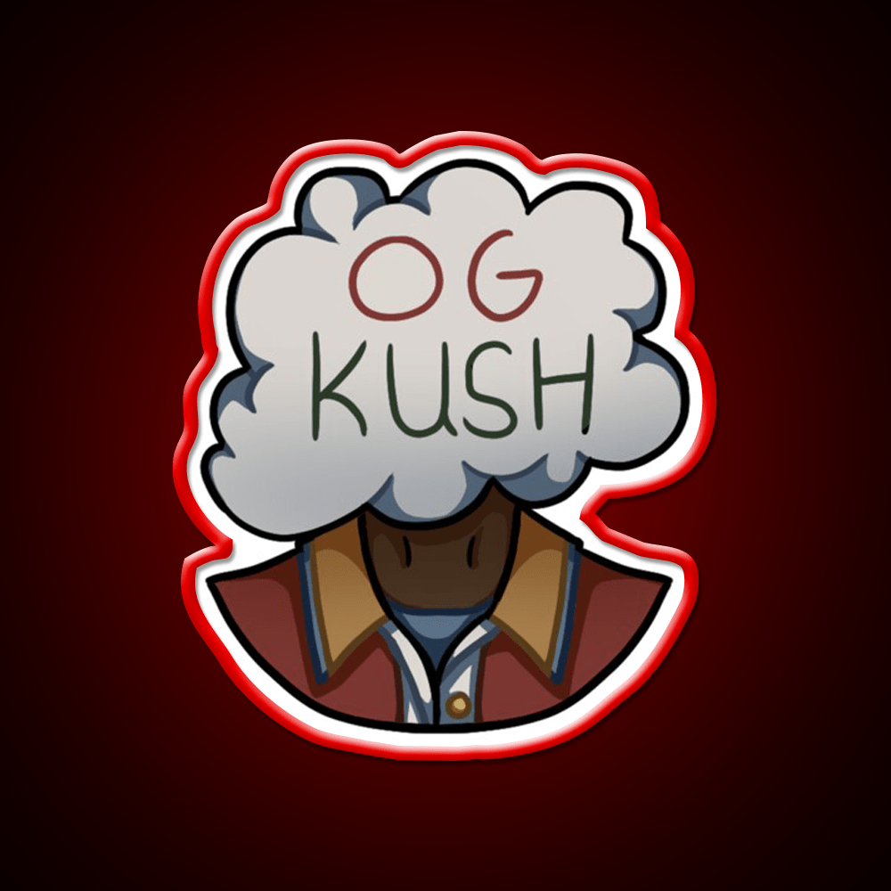 Og Kush Hemp Inspired Green Leaf Led Neon Sign Rgb Color - Shineneon