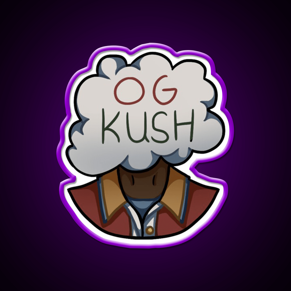 Og Kush Hemp Inspired Green Leaf Led Neon Sign Rgb Color - Shineneon