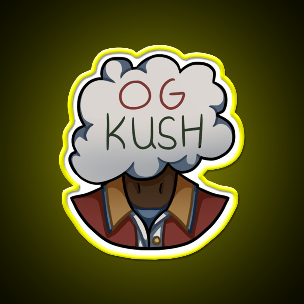 Og Kush Hemp Inspired Green Leaf Led Neon Sign Rgb Color - LED neon sign view 7