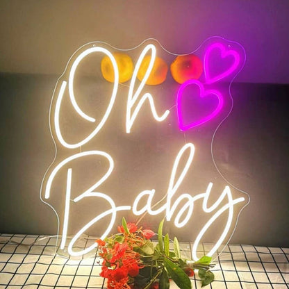 Oh Baby Heart Neon Sign | Shineneon