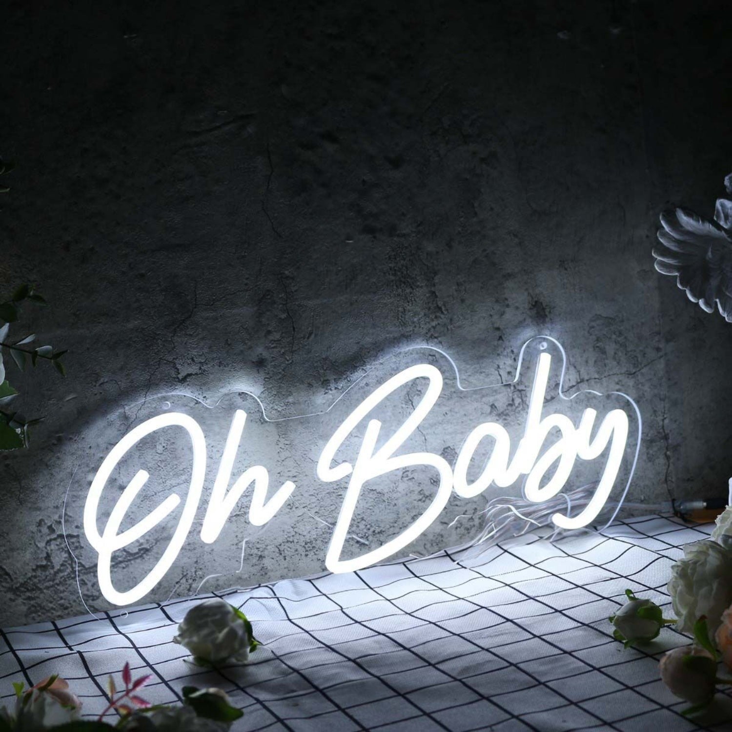 Oh Baby White Neon Sign | Shineneon