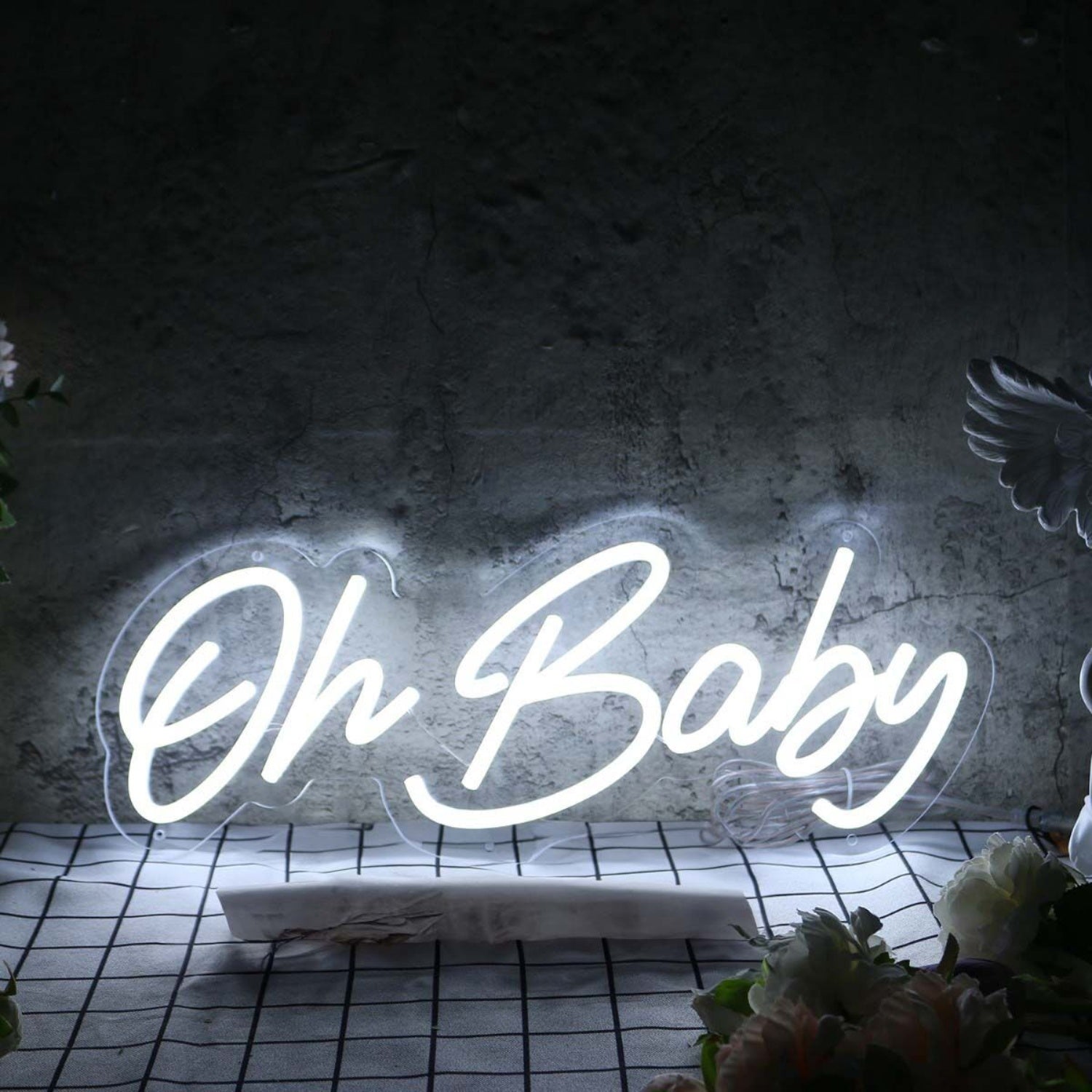 Oh Baby White Neon Sign | Shineneon