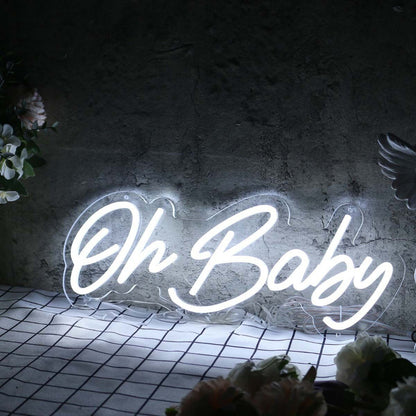 Oh Baby White Neon Sign | Shineneon