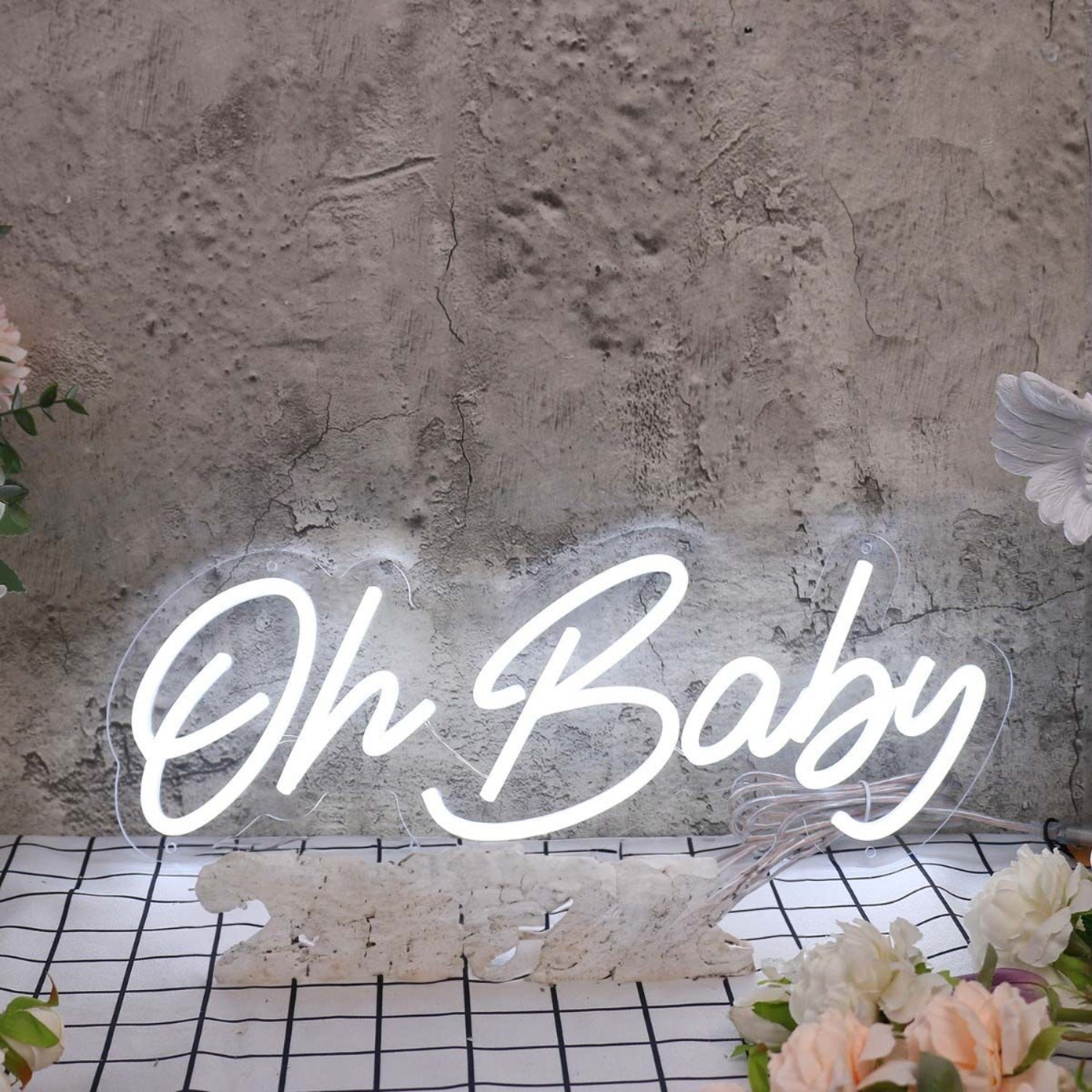 Oh Baby White Neon Sign | Shineneon