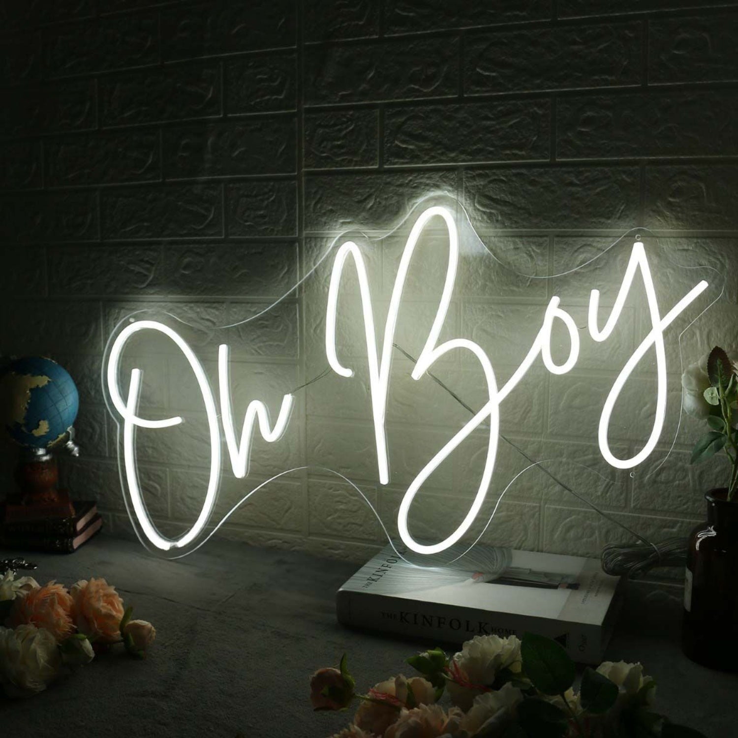 Oh Boy White Led Neon Sign - Shineneon