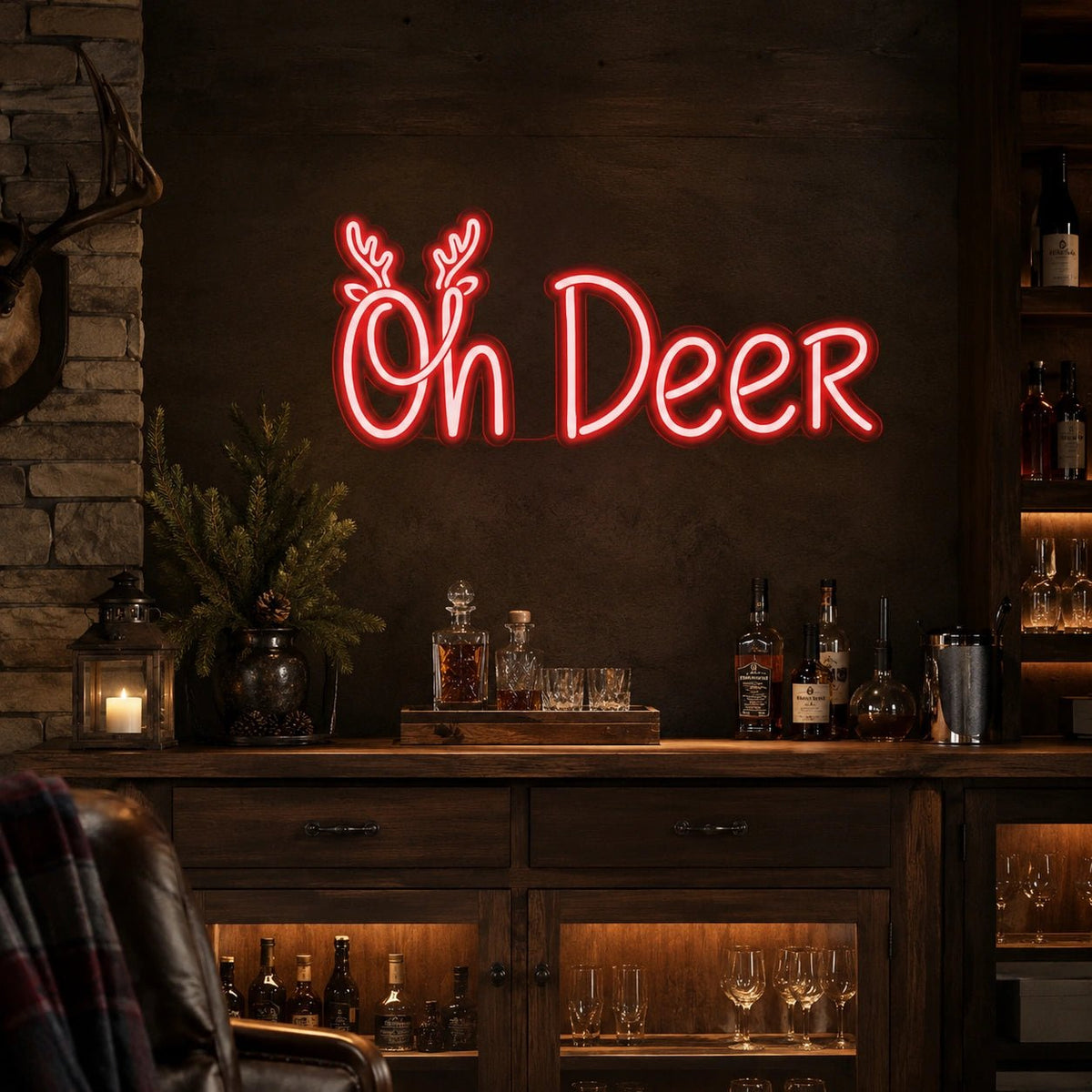 Oh Deer Reindeer LED Neon Sign - Shineneon