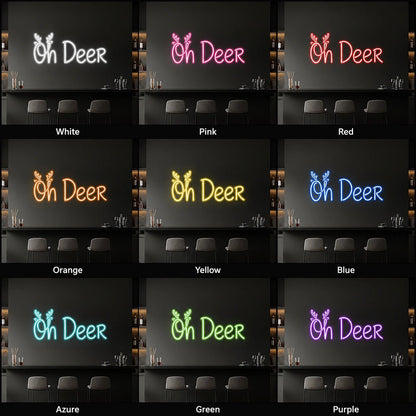 Oh Deer Reindeer LED Neon Sign - Shineneon