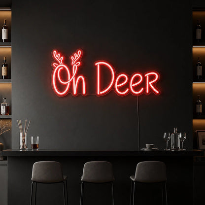 Oh Deer Reindeer LED Neon Sign - Shineneon