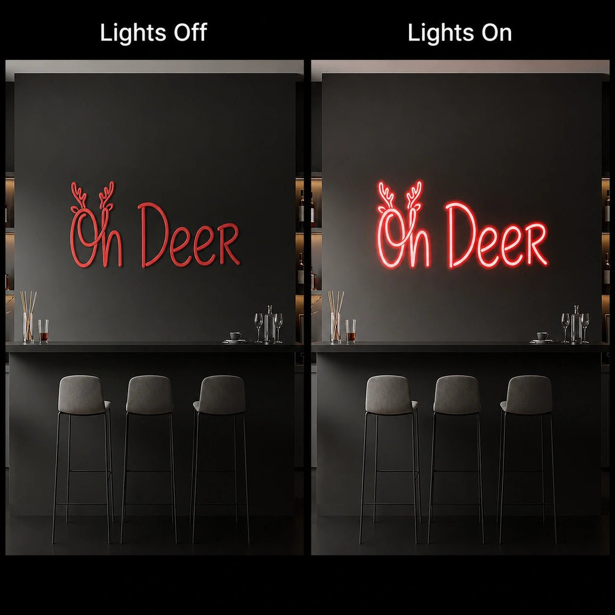 Oh Deer Reindeer LED Neon Sign - Shineneon