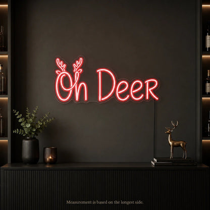 Oh Deer Reindeer LED Neon Sign - Shineneon