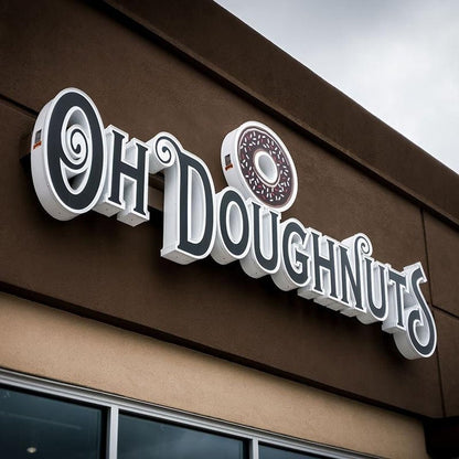 Oh Doughnuts 3D Backlit Letters Business Metal Led Sign - Shineneon