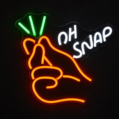 Oh Snap Finger LED Neon Sign - Shineneon