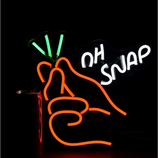 Oh Snap Finger Led Sign Business Neon Sign