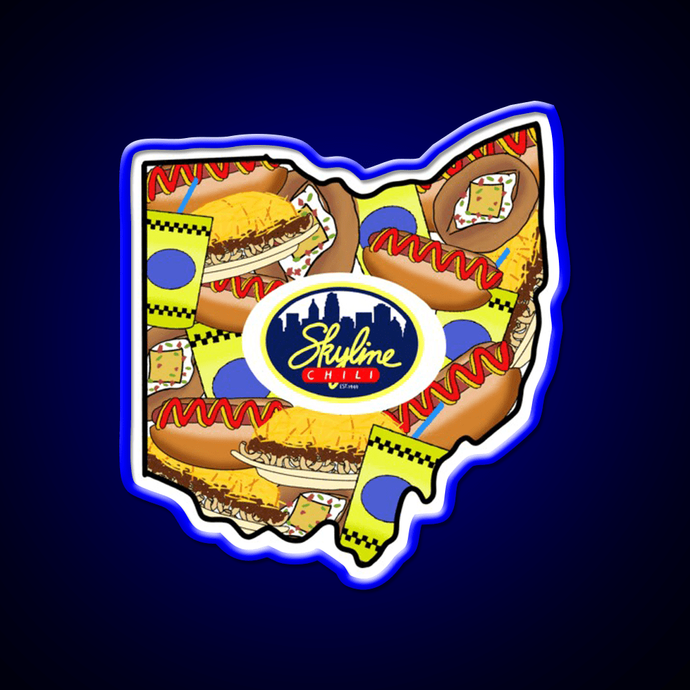 Ohio Loves Skyline Chili Fast Food Led Neon Sign For Burger Place Rgb Color - Shineneon