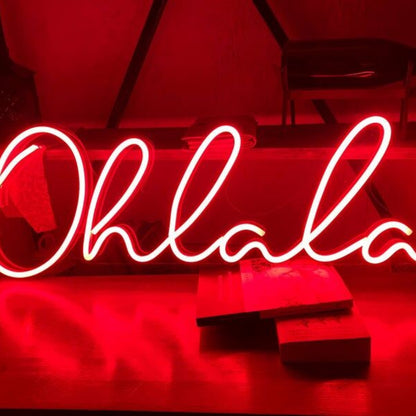 Ohlala Led Neon Sign Bedroom Wall Art | Shineneon