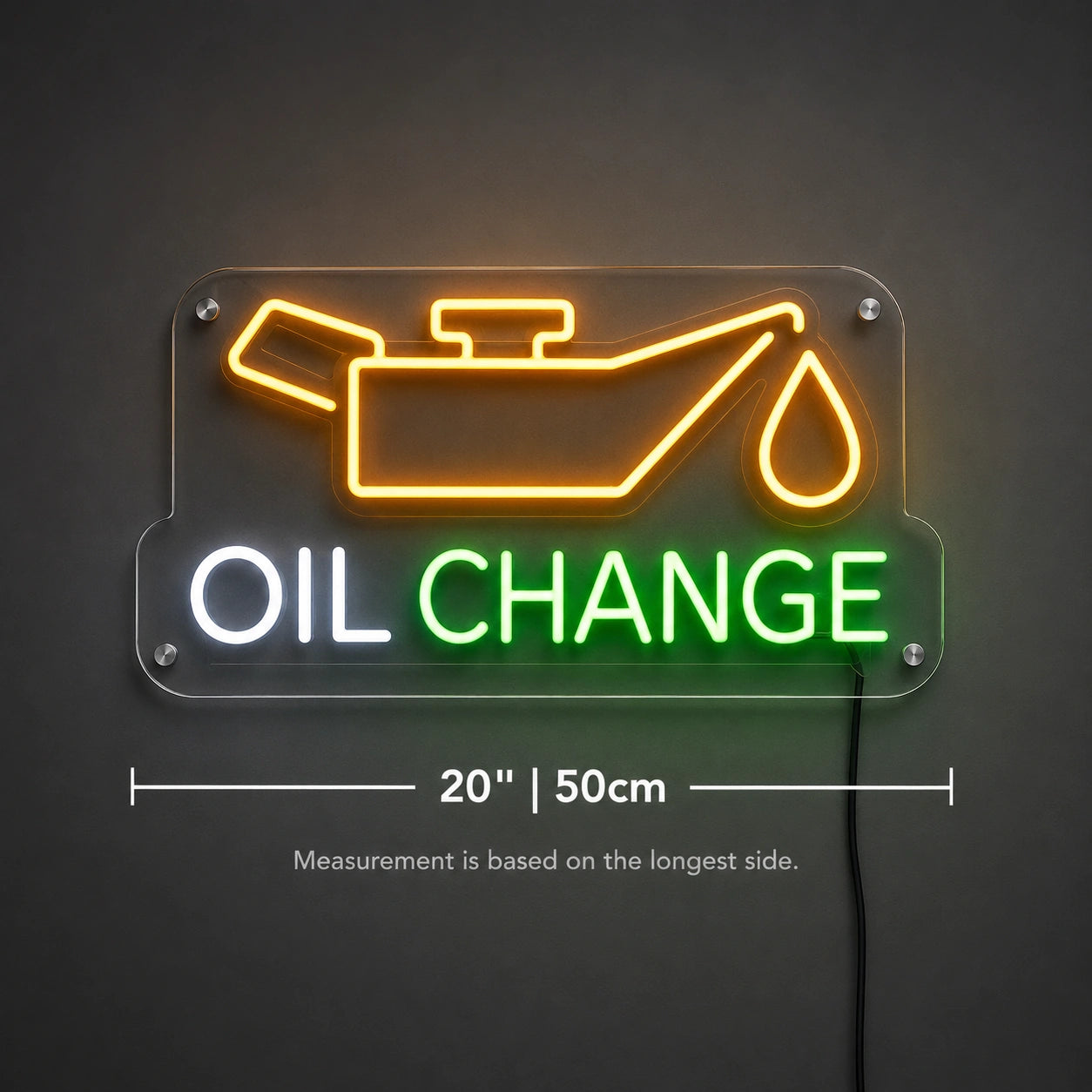 Oil Change Neon Sign LED Neon Sign size image