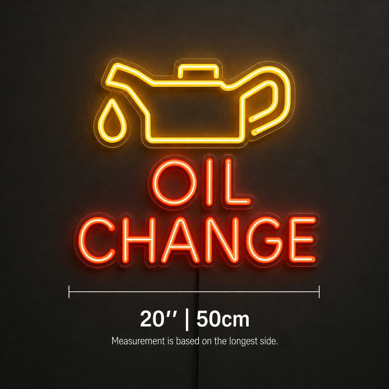 Oil Change Neon Sign Wall Art LED Neon Sign size image
