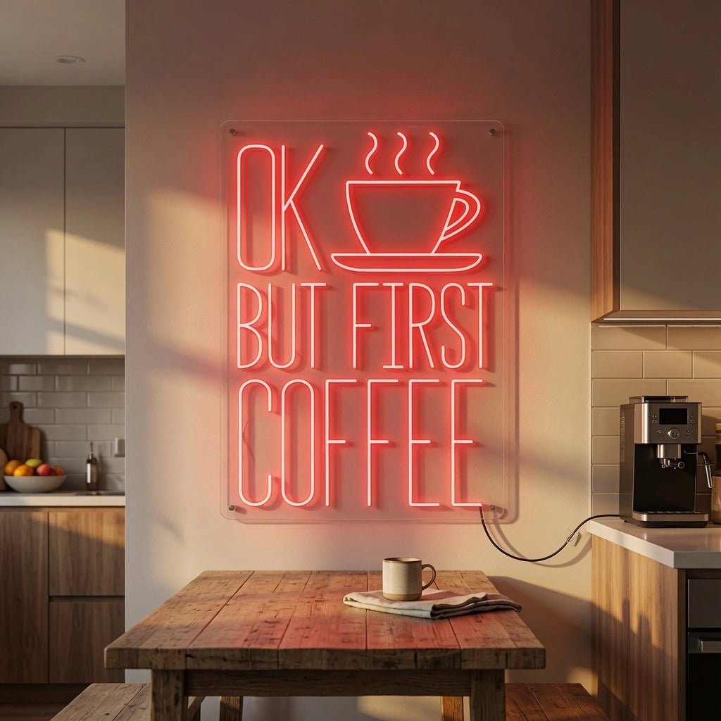 Ok But First Coffee LED Neon Sign - Shineneon