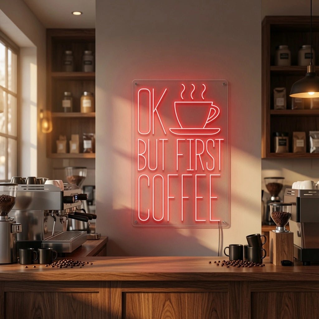 Ok But First Coffee LED Neon Sign - Shineneon