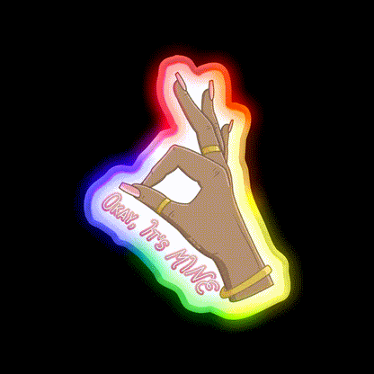 Okay Its Mine Nail Salon Led Neon Sign Rgb Color - LED neon sign close-up detail