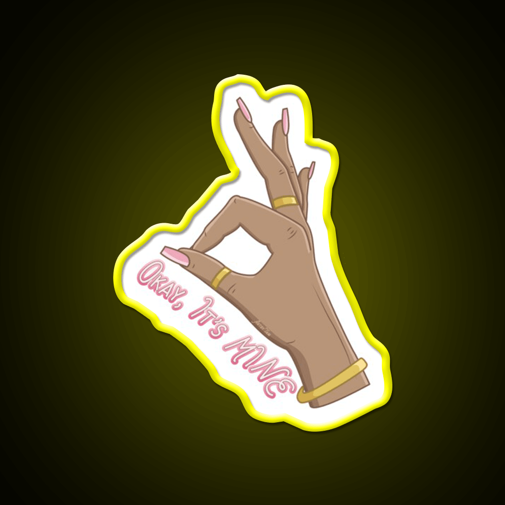 Okay Its Mine Nail Salon Led Neon Sign Rgb Color - Shineneon