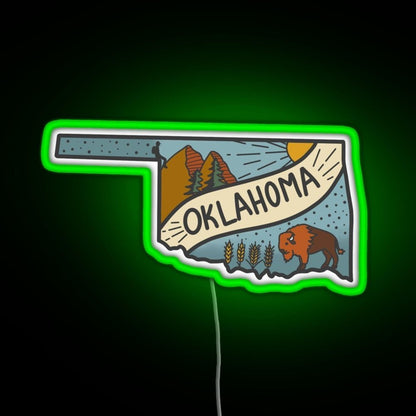 Oklahoma State Rgb Neon Sign - Shineneon