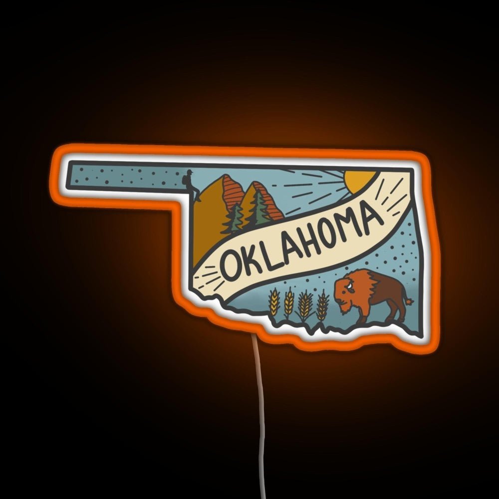 Oklahoma State Rgb Neon Sign - Shineneon