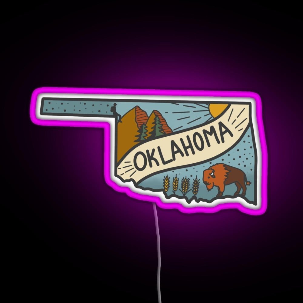 Oklahoma State Rgb Neon Sign - Shineneon