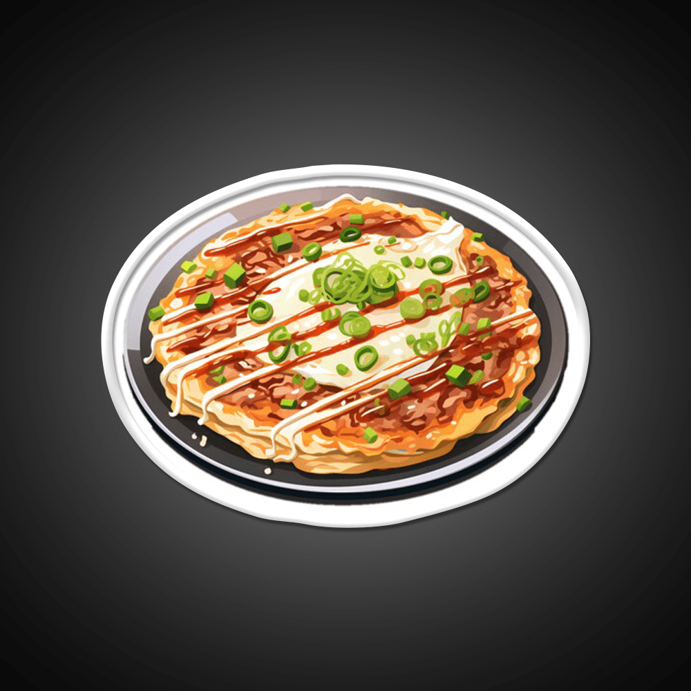 Okonomiyaki Japanese Pancake Snack Food Led Neon Sign Rgb Color - Shineneon