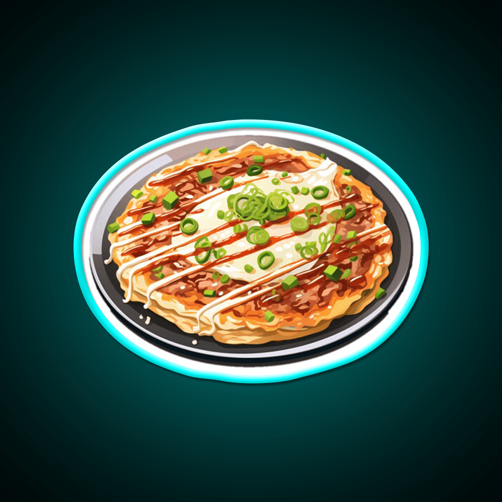 Okonomiyaki Japanese Pancake Snack Food Led Neon Sign Rgb Color - Shineneon