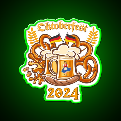 Oktoberfest 2024 German Beer Festival Beer Bar Decor Led Neon Sign Rgb Color - LED neon sign view 8