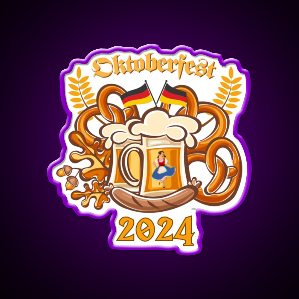 Oktoberfest 2024 German Beer Festival Beer Bar Decor Led Neon Sign Rgb Color - LED neon sign view 9