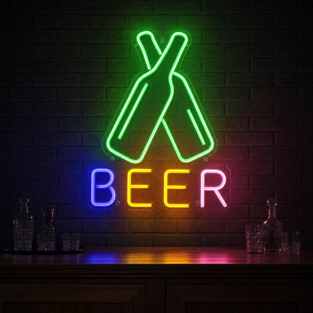 Oktoberfest Cheers Beer Bottle LED Neon Sign - Shineneon
