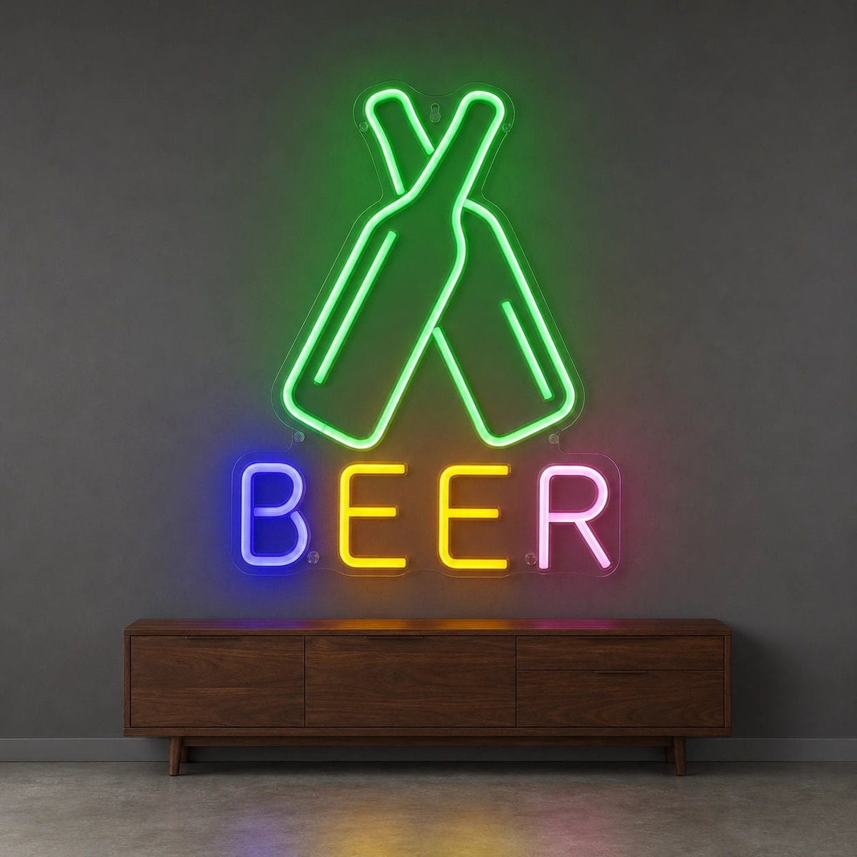 Oktoberfest Cheers Beer Bottle LED Neon Sign - Shineneon