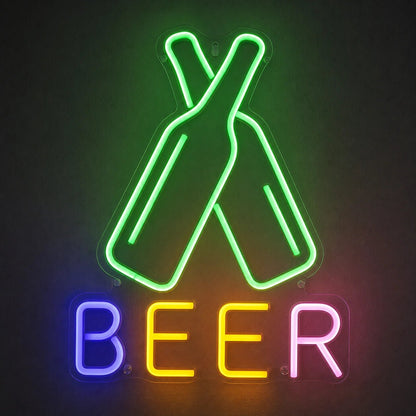 Oktoberfest Cheers Beer Bottle LED Neon Sign - Shineneon