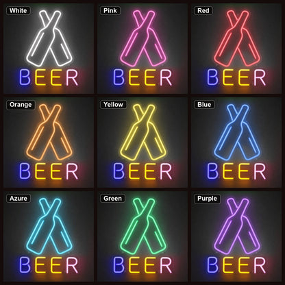Oktoberfest Cheers Beer Bottle LED Neon Sign - Shineneon