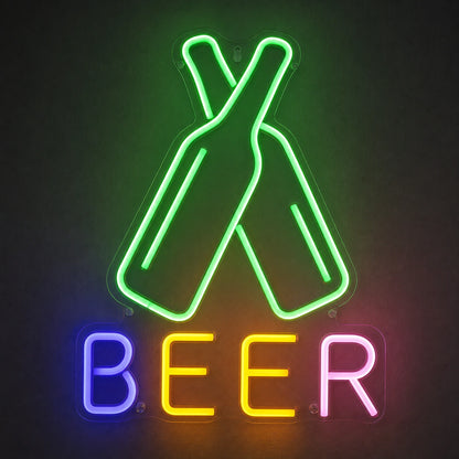 Oktoberfest Cheers Beer Bottle LED Neon Sign Man Cave Neon Sign main product image