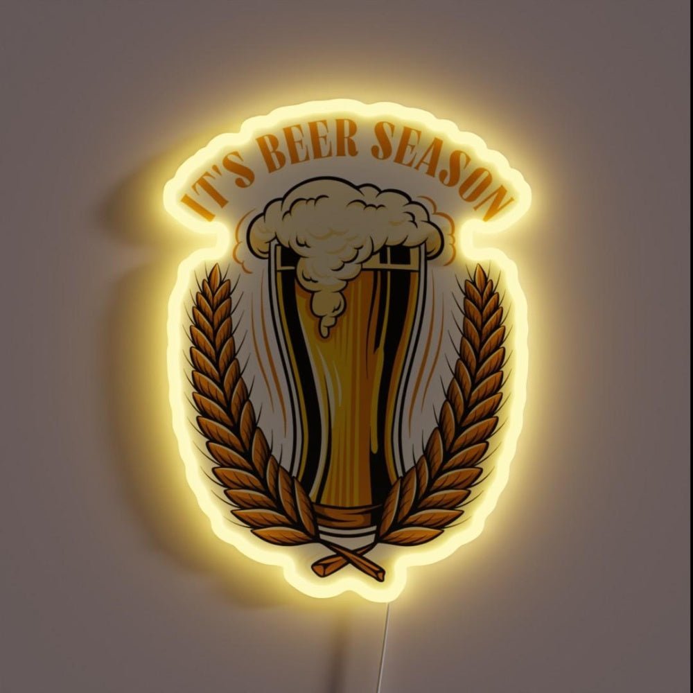 Oktoberfest Design Its Beer Season Rgb Led Neon Sign - Shineneon