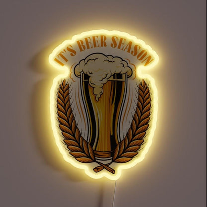 Oktoberfest Design Its Beer Season Rgb Led Neon Sign - Shineneon