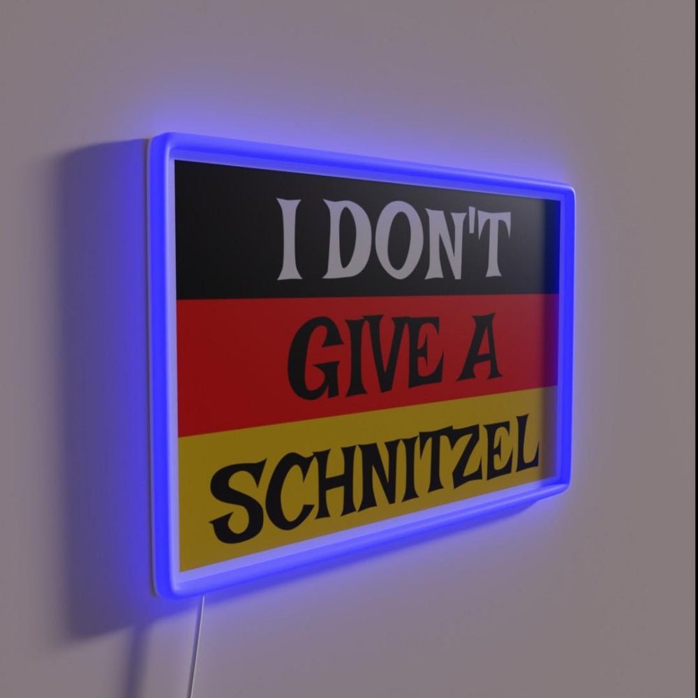 Oktoberfest I Dont Give A Schnitzel Funny German Rgb Led Neon Sign - Shineneon