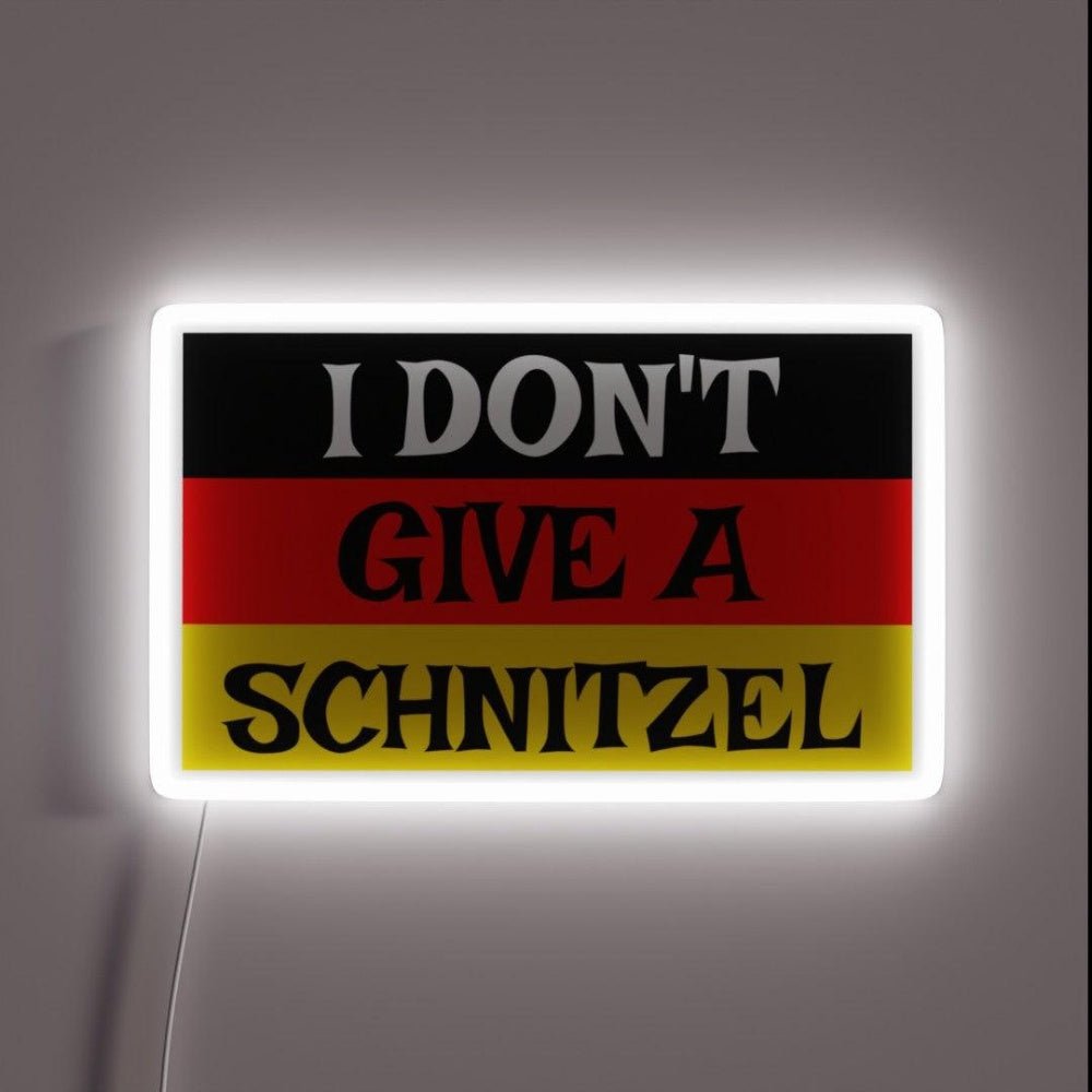Oktoberfest I Dont Give A Schnitzel Funny German Rgb Led Neon Sign - Shineneon