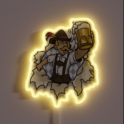 Oktoberfest Man Rgb Led Neon Sign - Shineneon