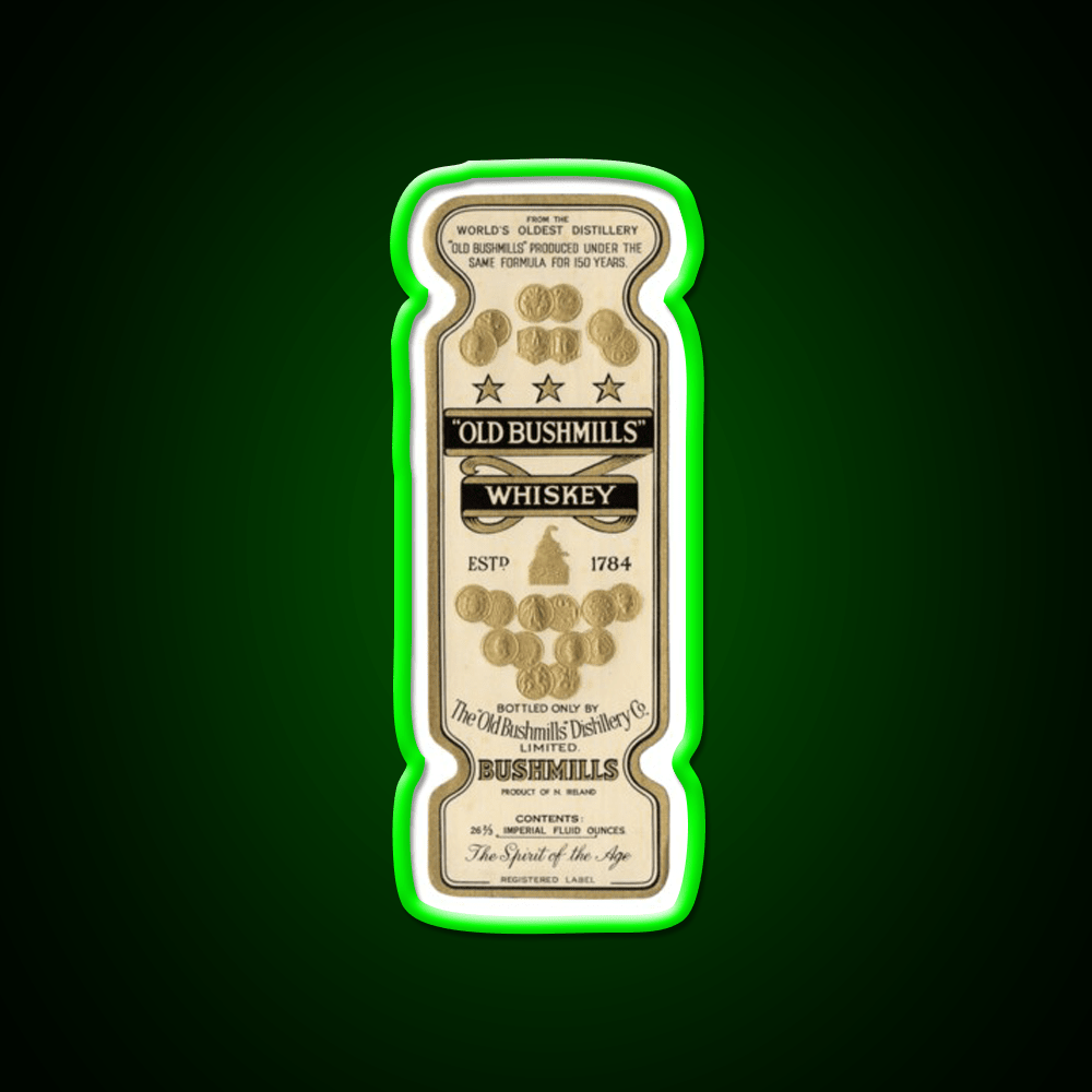 Old Bushmill Whiskey Drink Bar Led Neon Sign Rgb Color - Shineneon