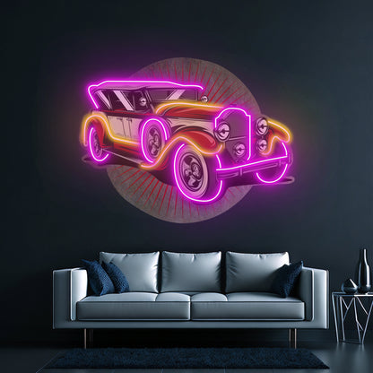 Old Car Power Led Neon Sign Light Custom Led Signs