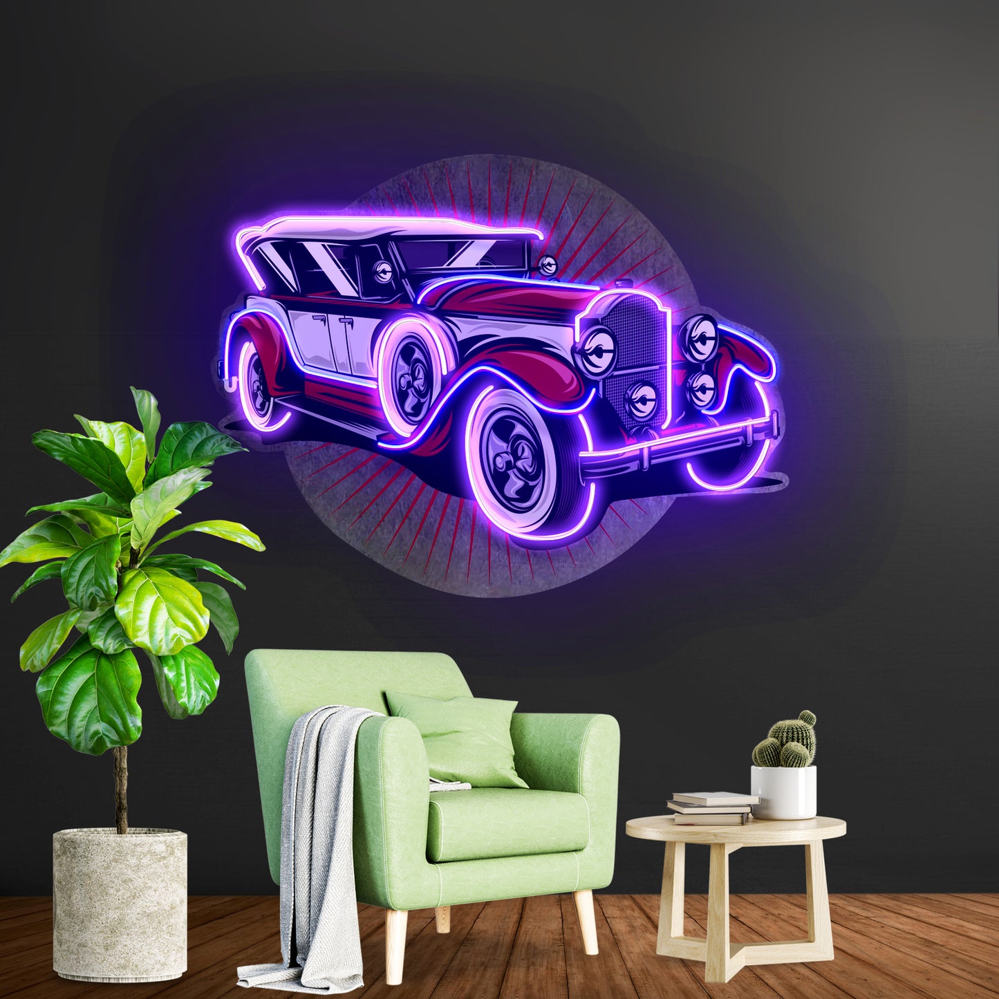 Old Car Power Led Neon Sign Light Custom Led Signs