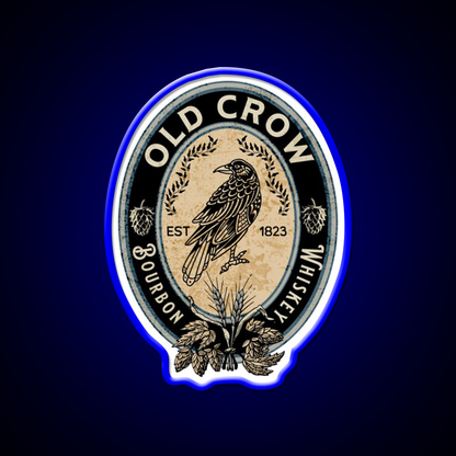 Old Crow Bourbon Whiskey Drink Bar Led Neon Sign Rgb Color