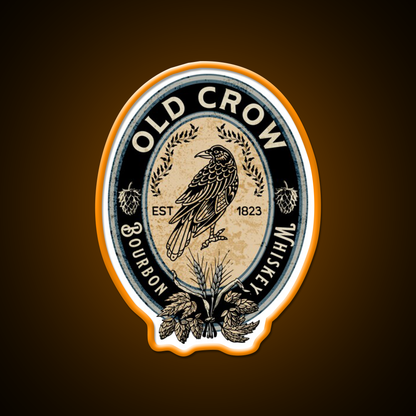 Old Crow Bourbon Whiskey Drink Bar Led Neon Sign Rgb Color